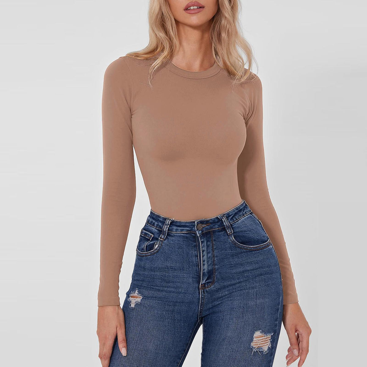 Women's Long-sleeved Tight Jumpsuit
