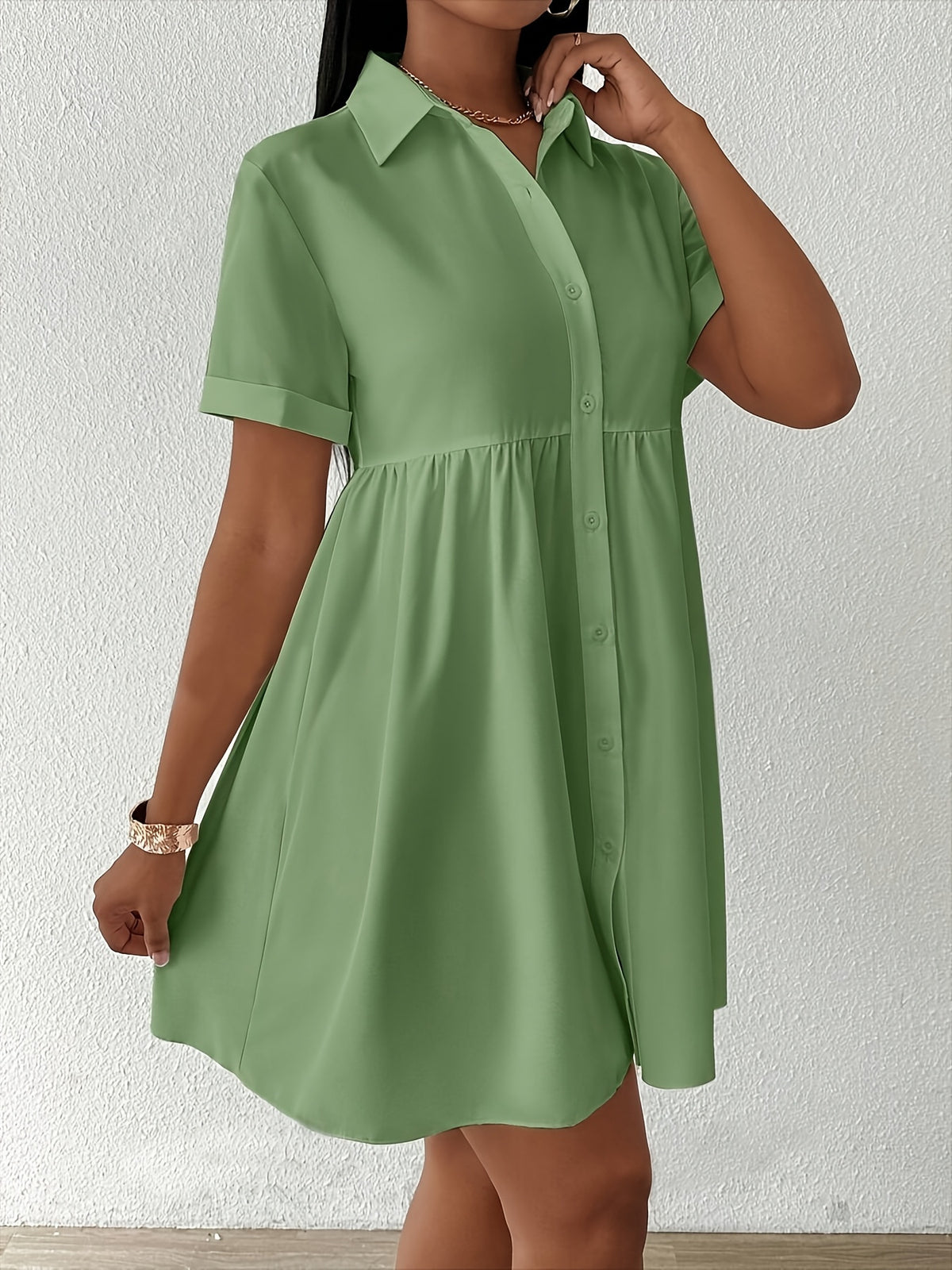 Women's Casual Ruffle A-Line Mini Dress