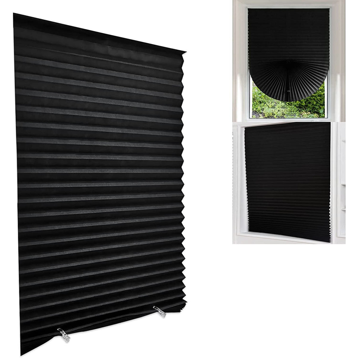 Full Shading Curtain Self-adhesive Pleated Shades Punch-free Adhesive Roller Shutter
