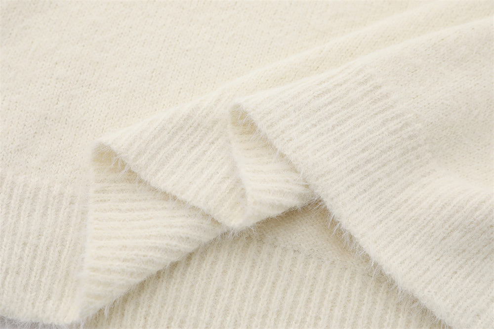Chic Oversized Knit Sweater for Effortless Street Style
