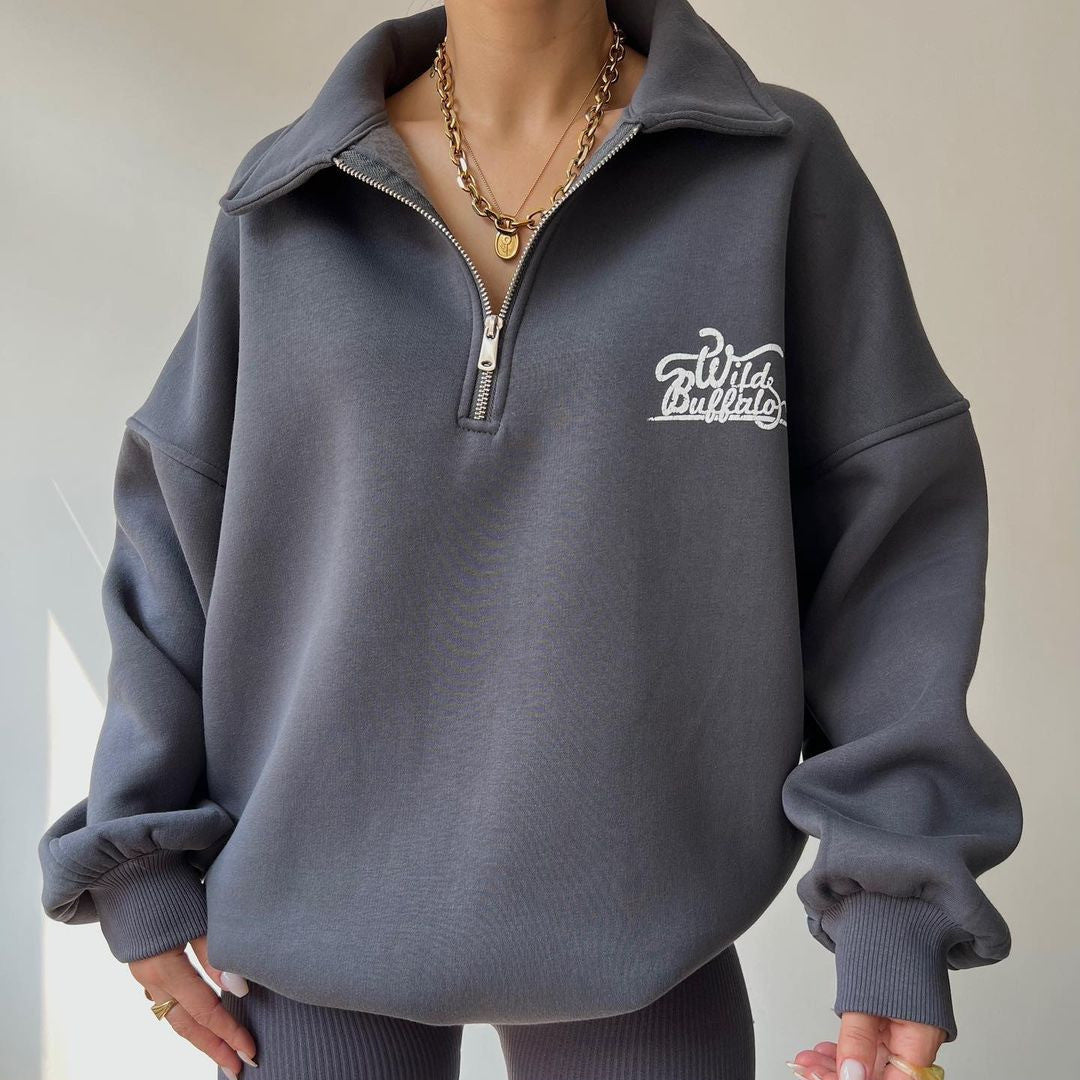 Cozy Fleece Pullover Sweatshirt for Fall & Winter
