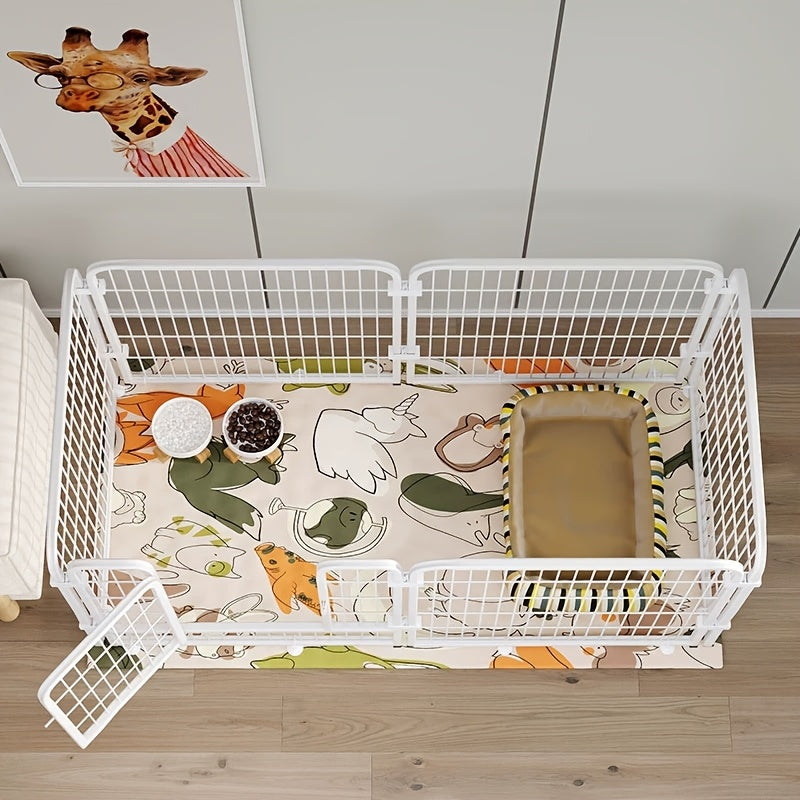 Sturdy Metal Playpen Sturdy Black Metal Freestanding Dog Playpen - Easy Assembly, 120x60x60cm Indoor Enclosure For Small To Medium Breeds - Ideal For Corgis, Teddy & Similar Dogs