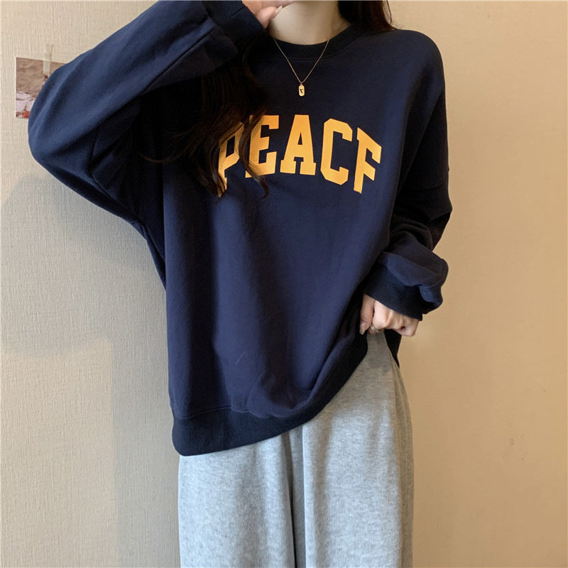 Loose Long-Sleeve Couple's Pullover Sweater