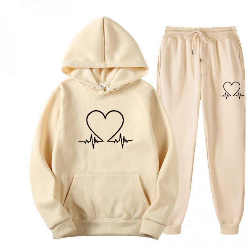 Cozy Fleece Hooded Sweatshirt & Jogger Set