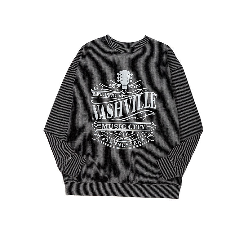 Women's Casual Round Neck Long Sleeve Printed Pullover Top