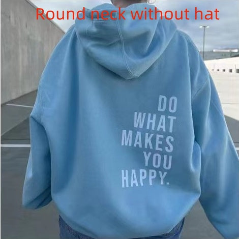 Do What Makes You Happy Oversized Wool Blend Sweatshirt