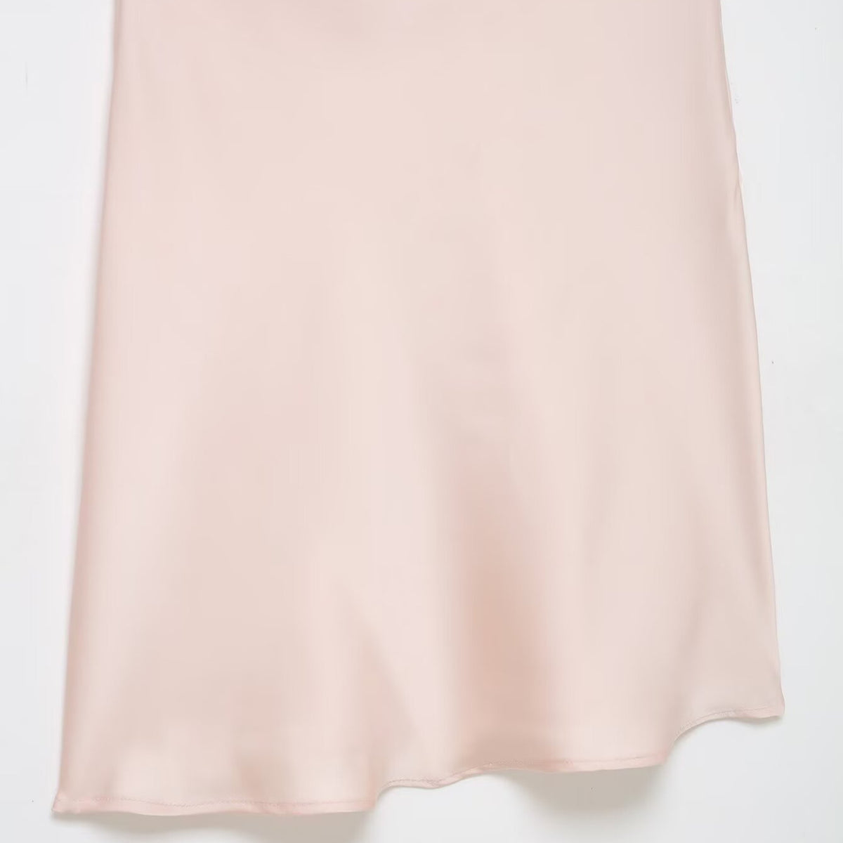 Fashionable Silk-textured Lace-panelled Slip Dress
