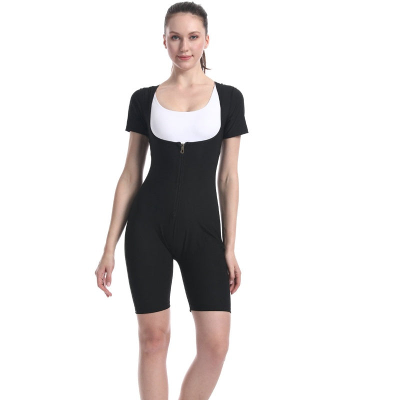 Womens Shaping Long-Sleeve Base Top And Waist-Cinching Jumpsuit