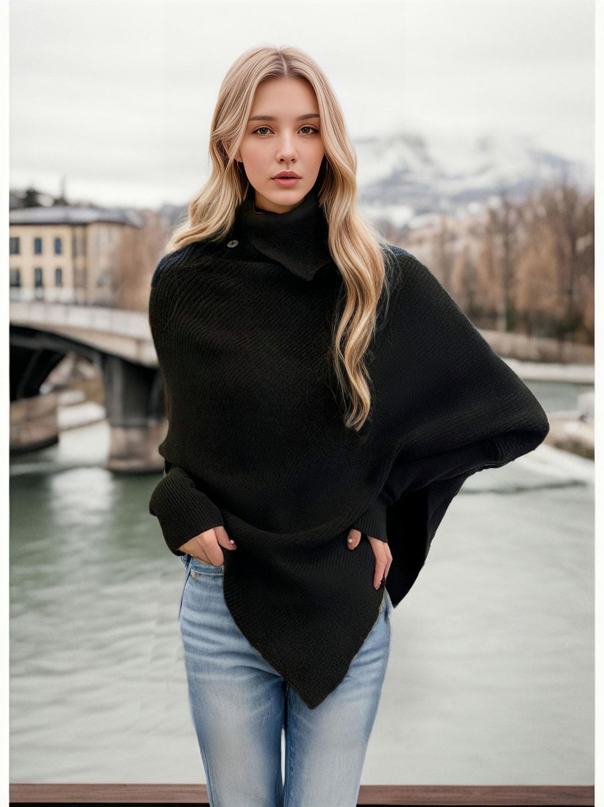 Irregular Outerwear Turtleneck Sweater Women's