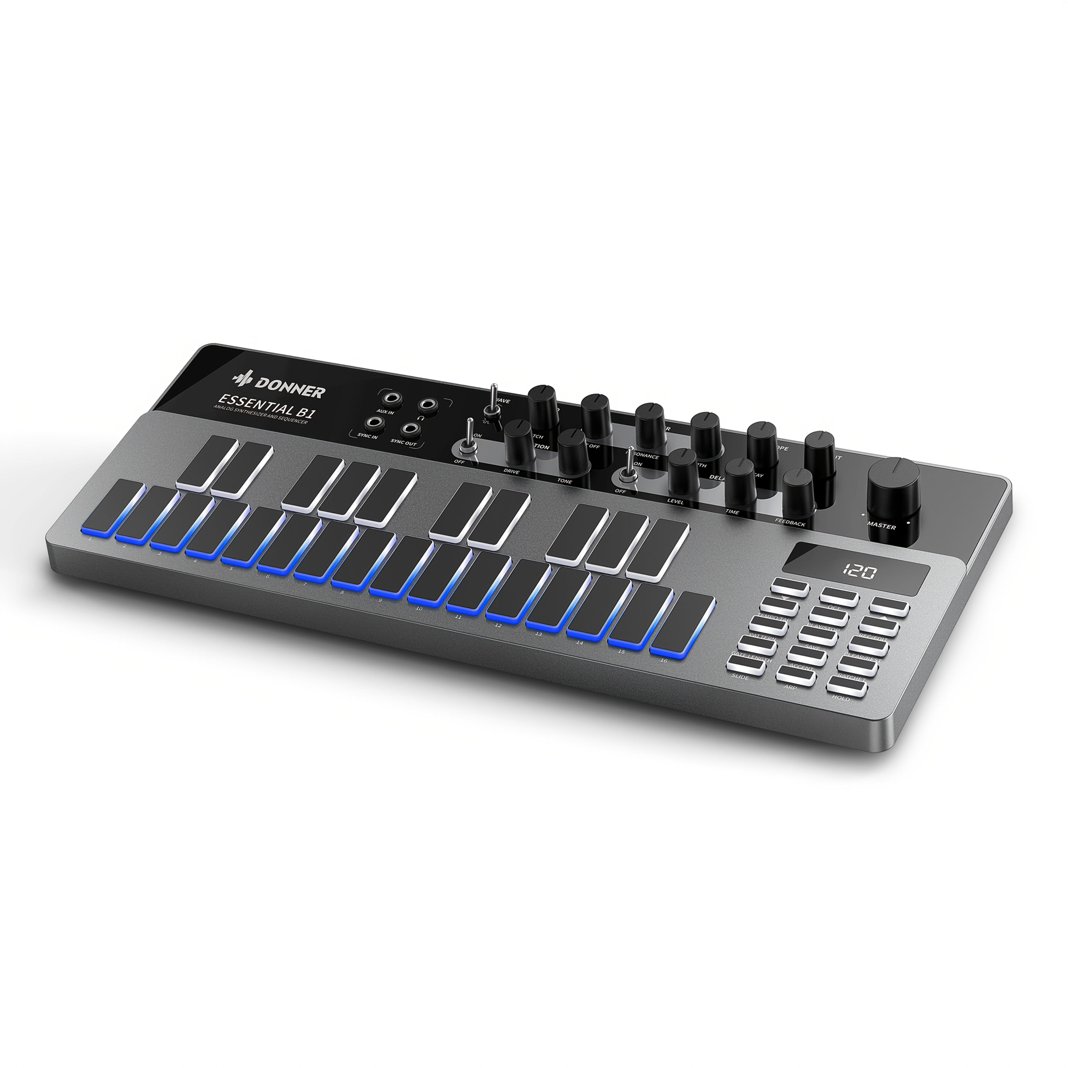 Analog Synthesizer Keyboard with Built-in Sequencer