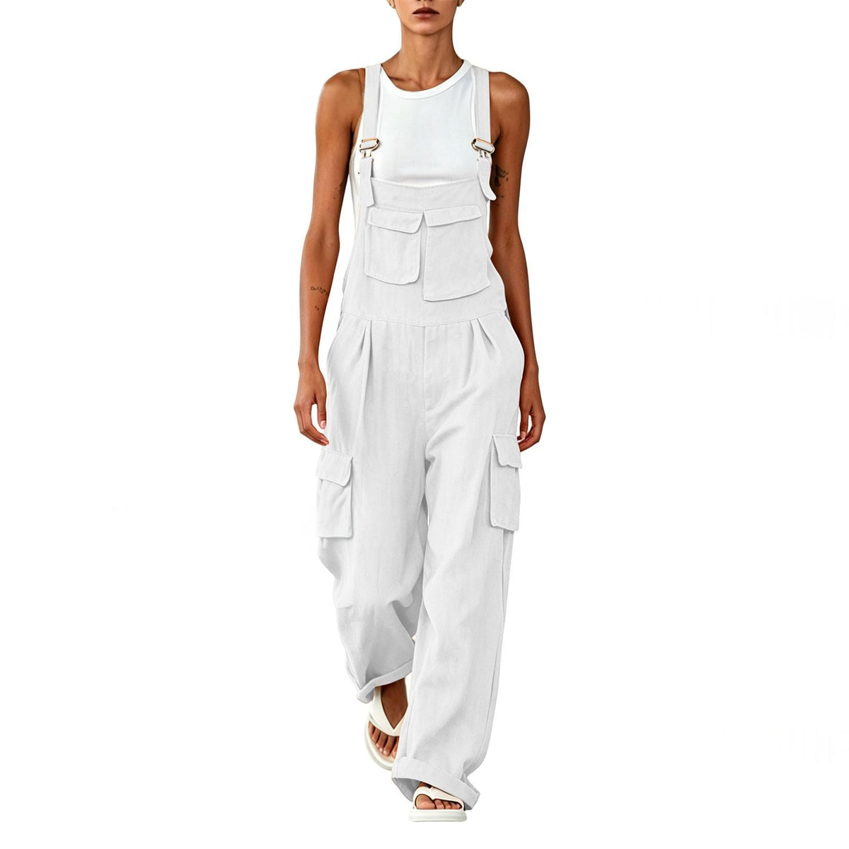 Womens Comfortable Suspender Jumpsuit For Summer