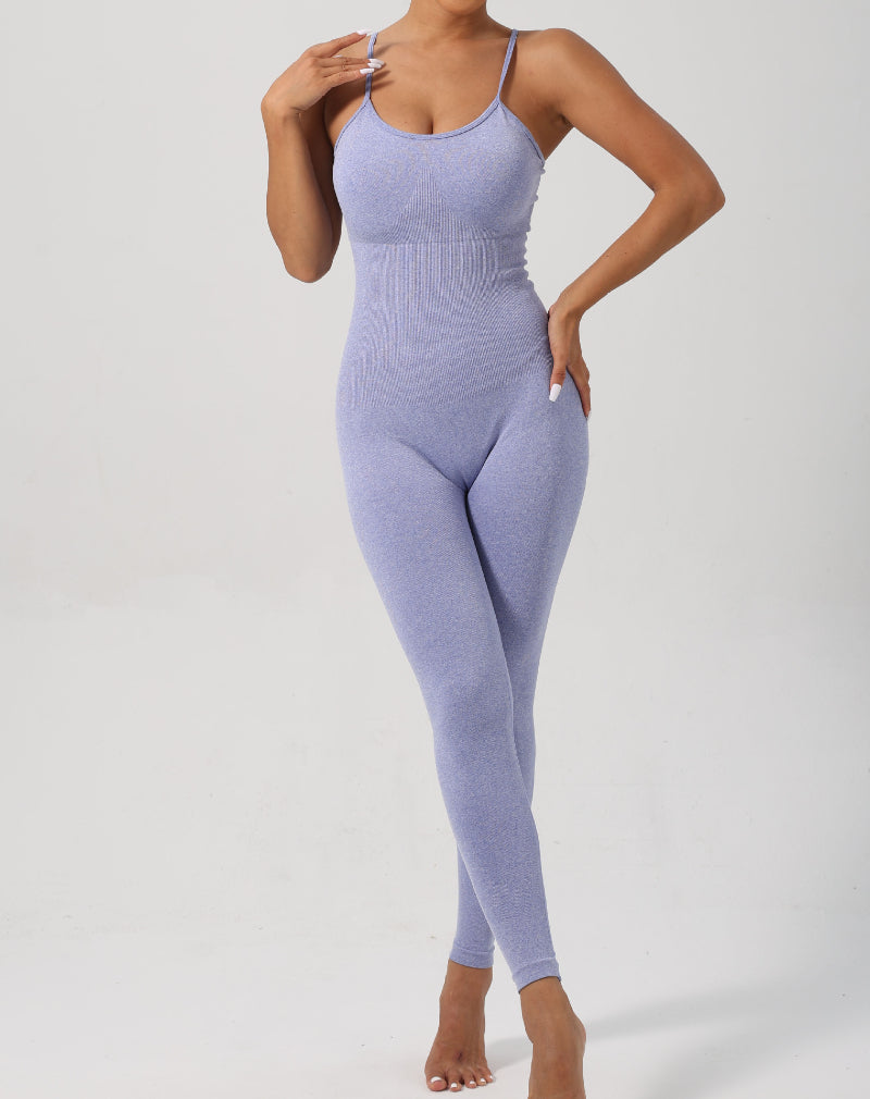 Shapewear Sports Bra Skin-friendly Tummy-control High-sweat Workout Bodysuit Long-style High Elasticity
