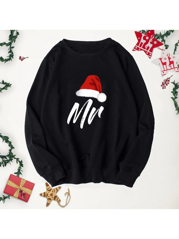 Unisex Cartoon Long Sleeve Cotton Terry Pullover Sweater