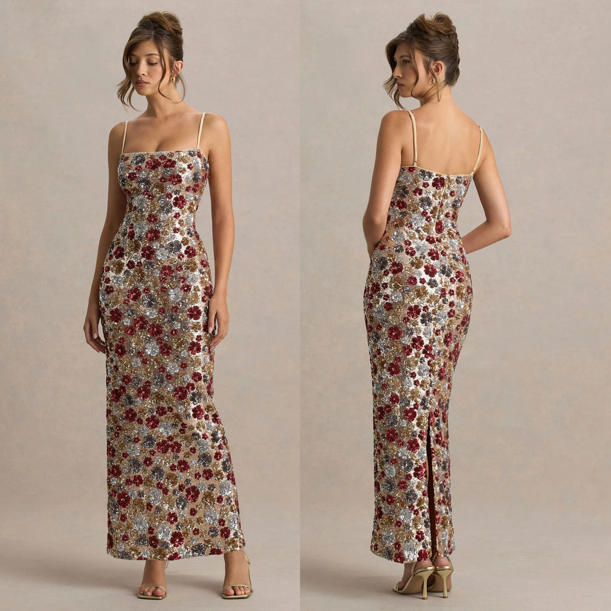 Womens New Strapless Sequined Sheath Dress