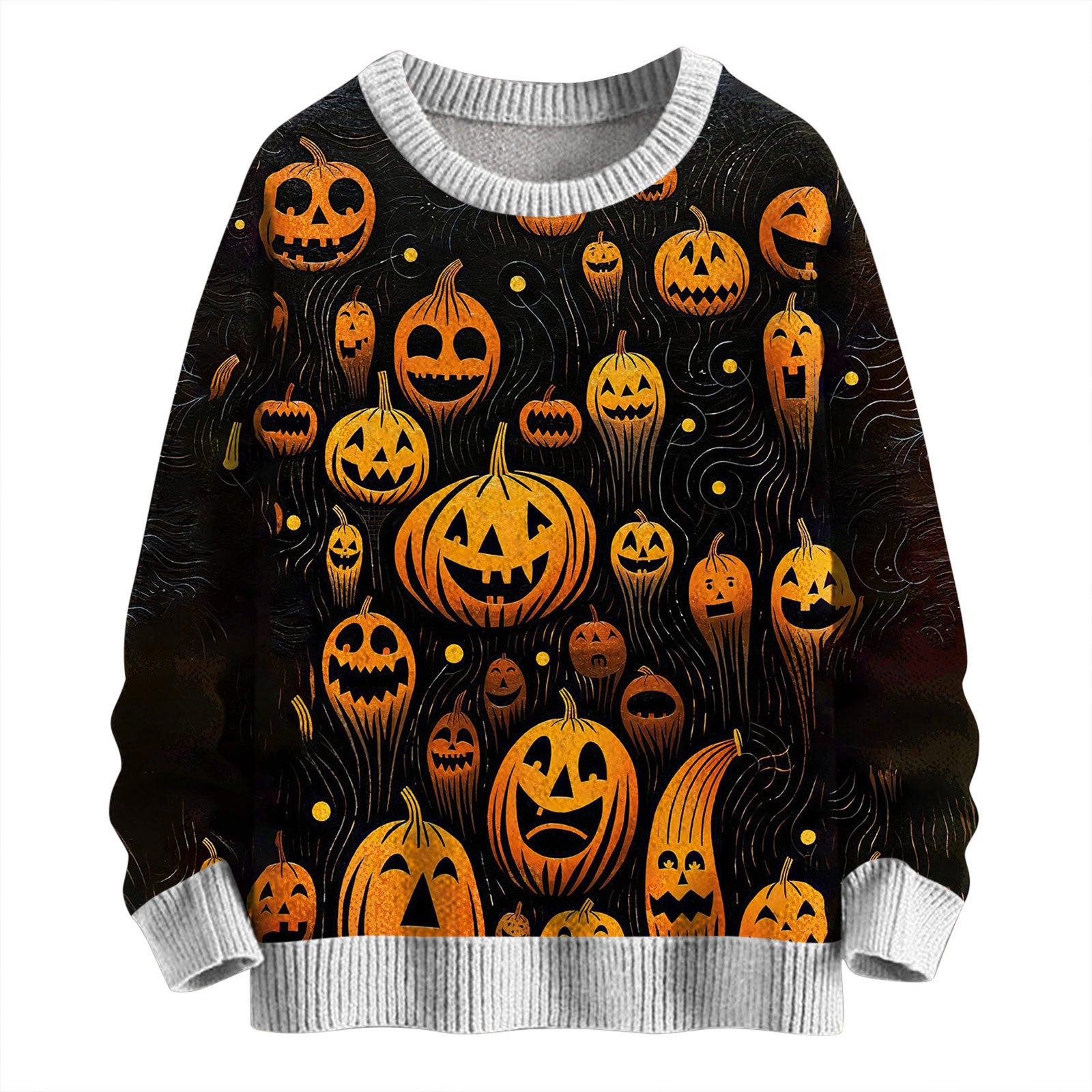 Unisex Printed Crewneck Sweater - Cozy Stylish Pullover