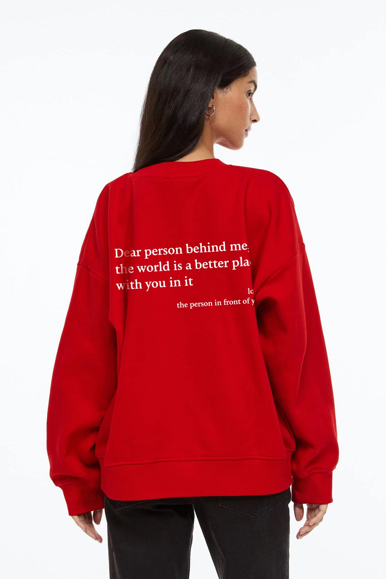 Women's Cozy Fleece-Lined Slogan Crewneck Sweatshirt