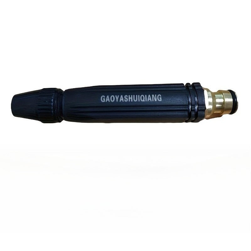 Straight‑Spray Car Wash Nozzle – Black Nipple‑Type Design for High‑Pressure Water Output, Compatible with Garden Water Guns