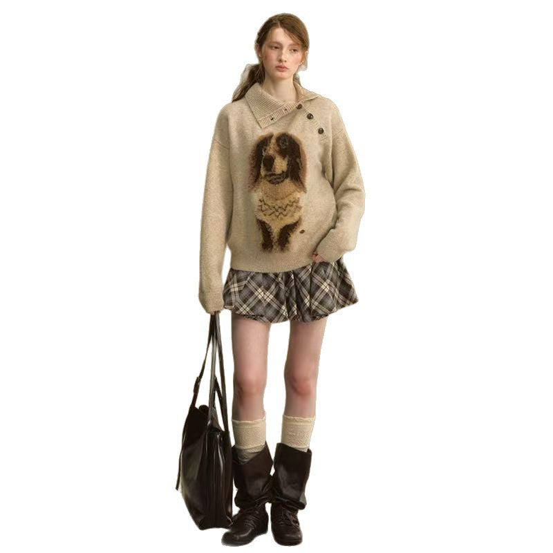Retro Loose and Lazy Style French Ins Sweet Cool Sweater