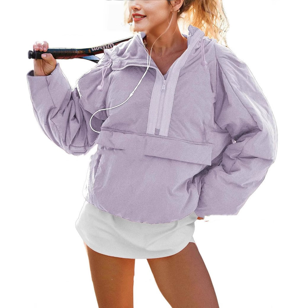 Colorblock Hooded Sweatshirt Utility Style