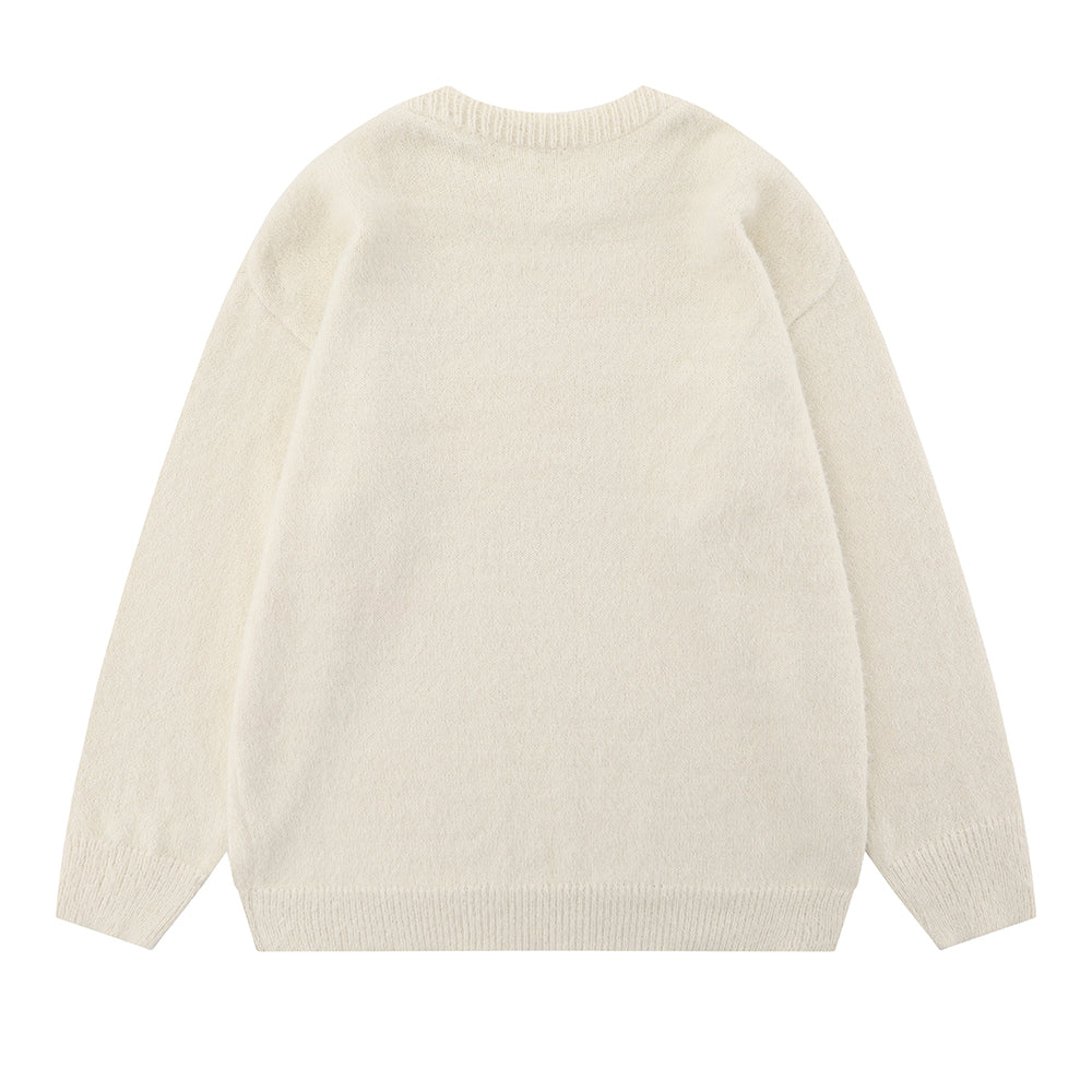Chic Oversized Knit Sweater for Effortless Street Style