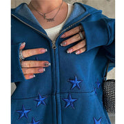 Trendy Women's Embroidered Loose Cardigan Sweater