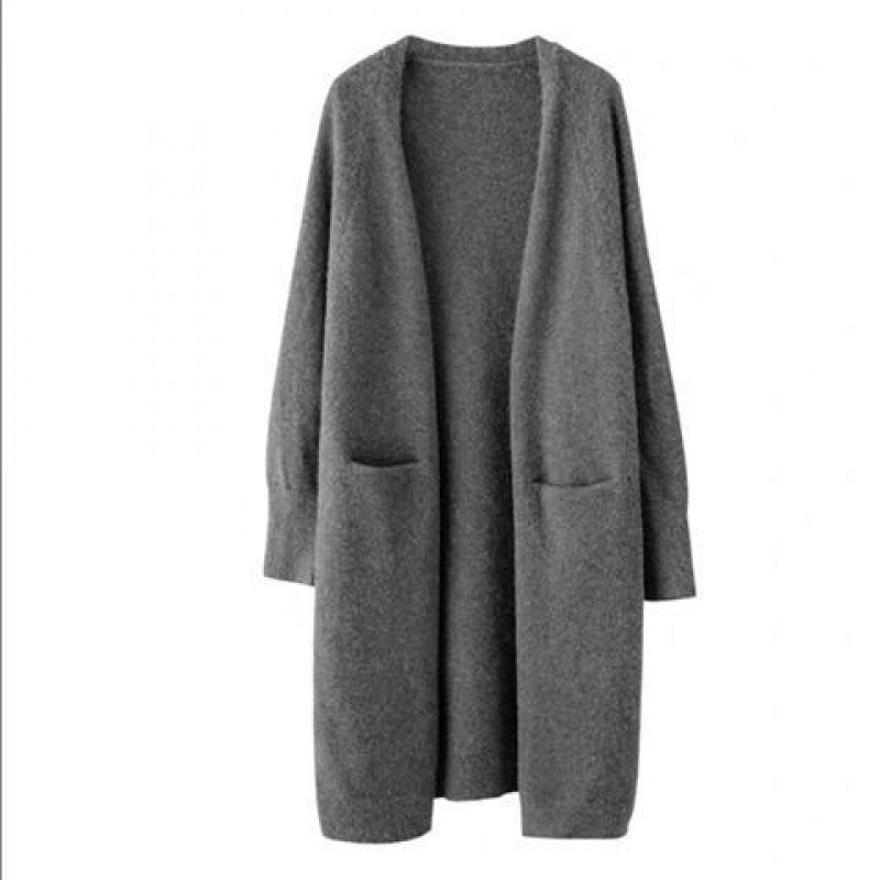 Mid-length Over-the-knee Early Autumn and Winter Idle Style Outerwear Sweater
