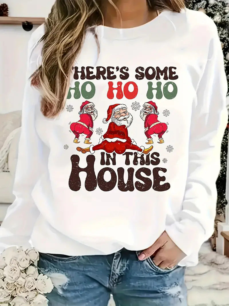 Women's Festive Christmas Round Neck Knit Sweater