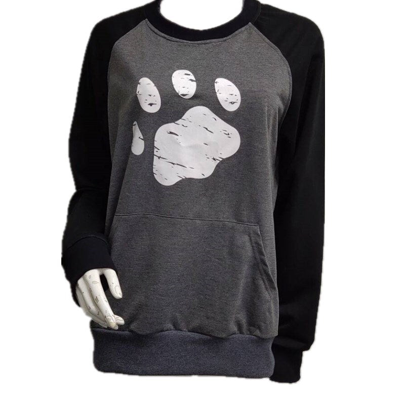 Printed Long Sleeve Pullover Hoodie Fashion Women's Wear Coat