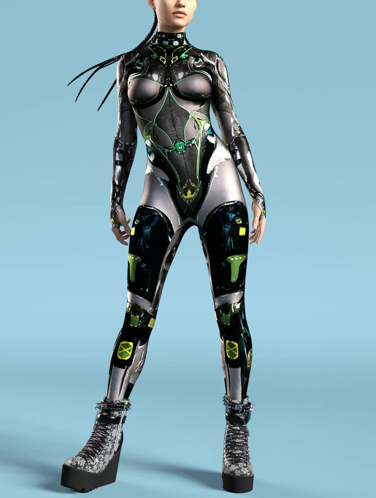 New Women's Printed Muscle Mecha Colorful Clothing