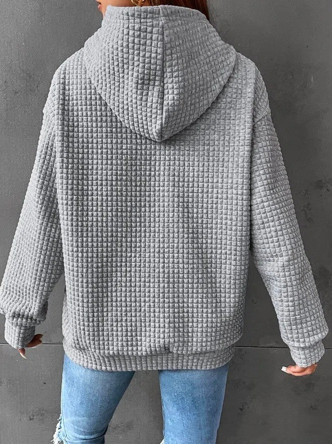 Cozy Solid Color Long-Sleeve Casual Pullover Sweater