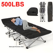 1 X 75 Inch Folding Bed, Camping Bed, Portable Folding Guest Bed with Mattress, 700-Pound Capacity, Adult Bed for Outdoor Travel, Poolside, Patio, Terrace, Camping - Elegant Outdoor Furniture, Outdoor