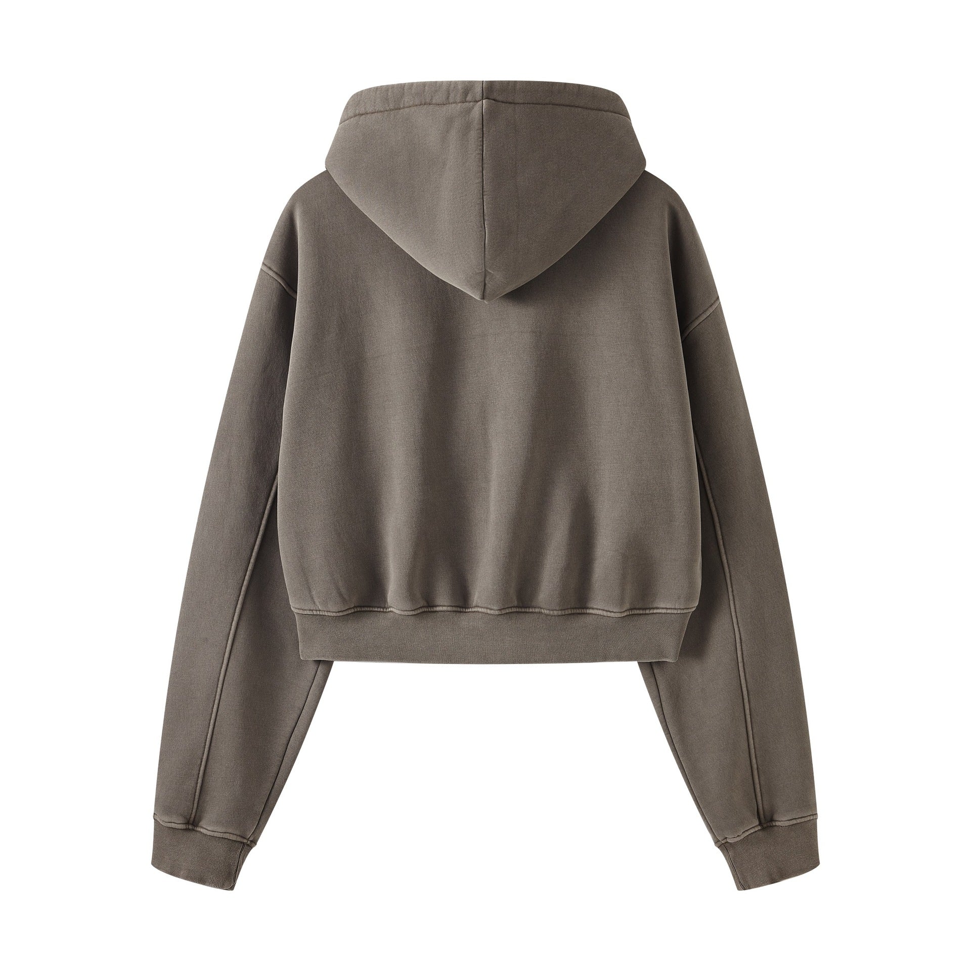 Retro Color Block Zip Hooded Sweater