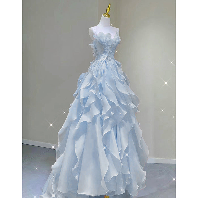 Ethereal Strapless Trendy Banquet Gown
