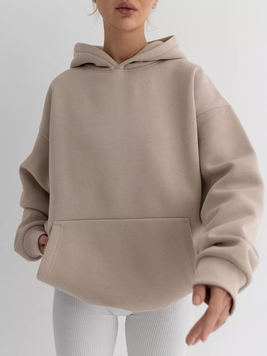 Women's Cozy Long-Sleeve Hooded Sweatshirt