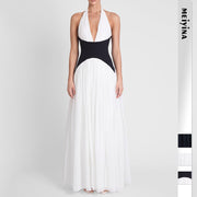 Womens French-style Strap Evening Gown
