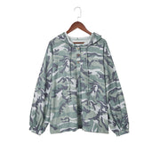 Women's Camouflage Long Sleeve Casual Loose Pullover Hoodie