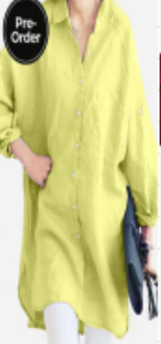 Plus Size Loose All-match Cotton And Linen Textured Shirt For Women