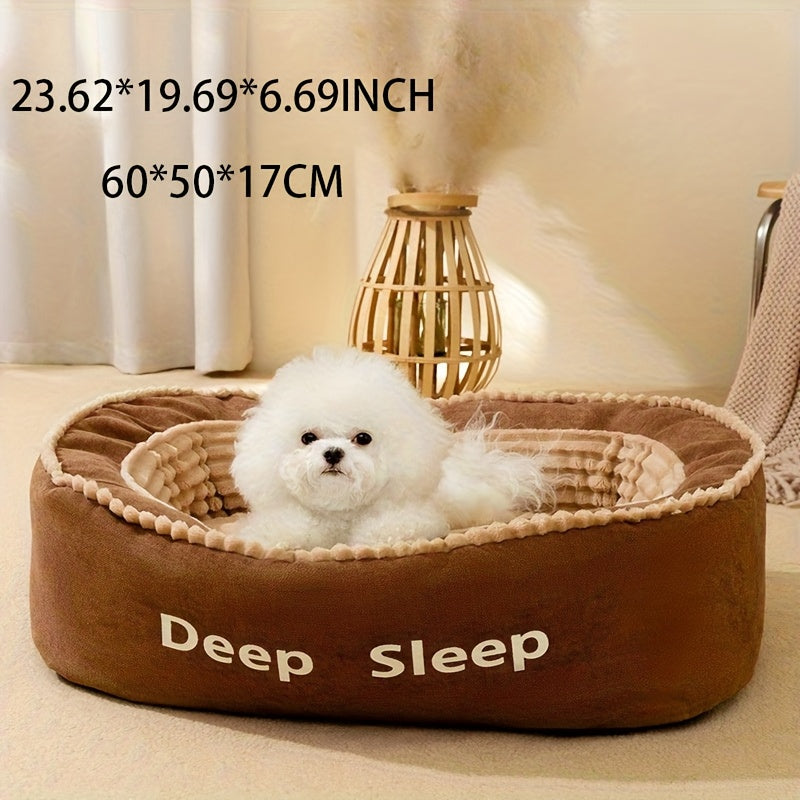 Giant Luxury Xxl Large Dog Bed - Human-Size Design For Big And Medium Breeds, Breathable In Summer, Warming Winter Supportive Pet Couch & Kennel. Extra-Large Size Suitable To All Climates With Remo...