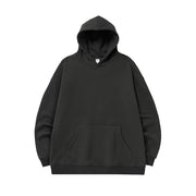Cozy Fleece-Lined Hooded Sweatshirt Loose Casual Winter Top