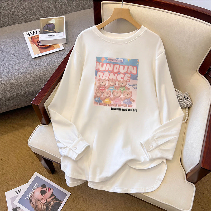 Cute Anime Print Cotton Long Sleeve Sweatshirt