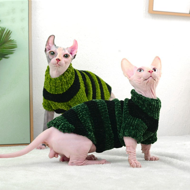 Cozy Striped Cat Sweater - Keep Your Kitty Warm