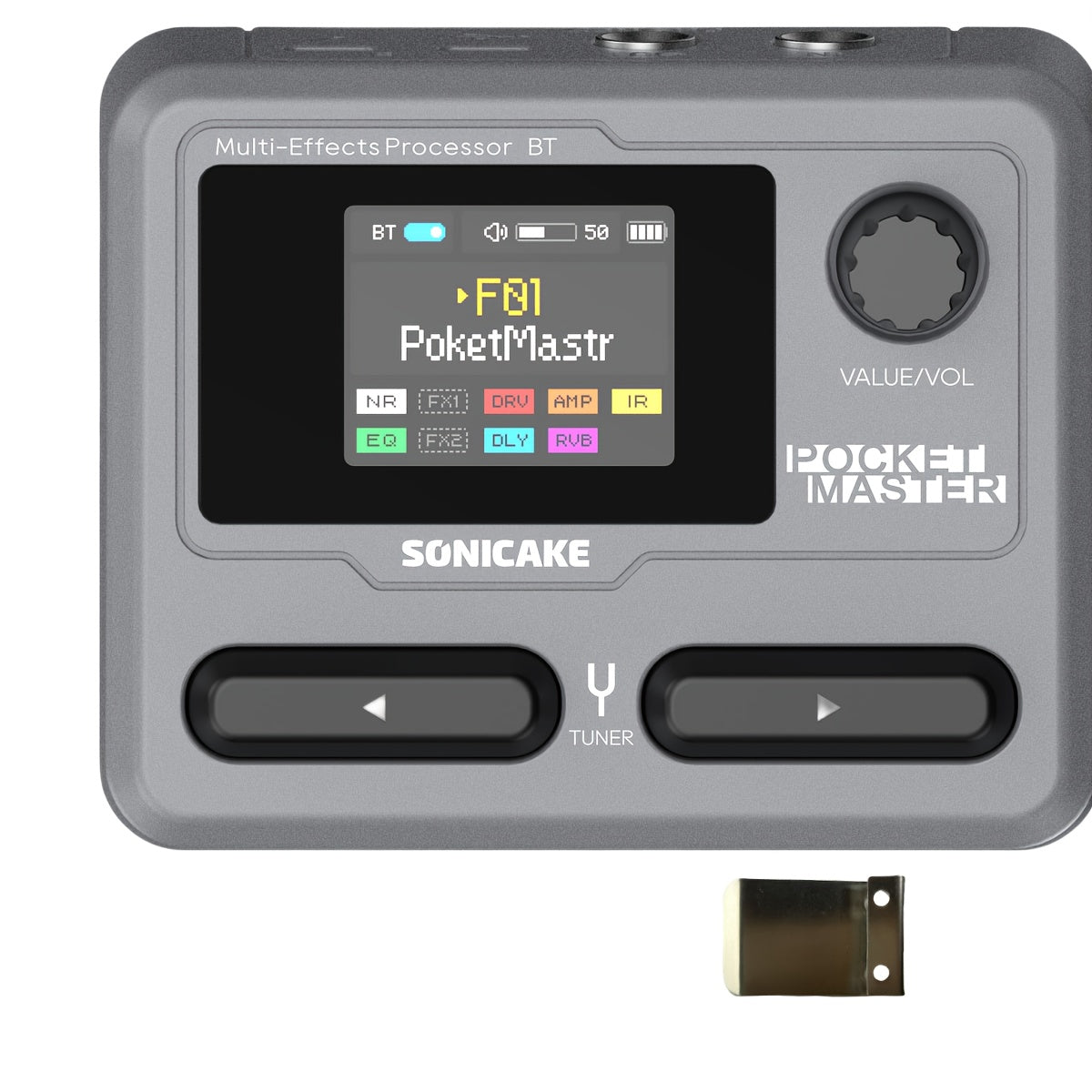 Pocket Master Guitar Modeling Multi-Effects Processor with IR Cabinet Simulation and Belt Clip (English)