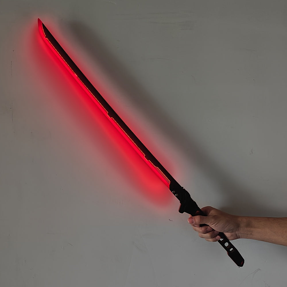LED Cyber-Style Samurai Sword – 80 cm (31.5 in) Light-Up Prop for Cosplay, Masquerade and Halloween