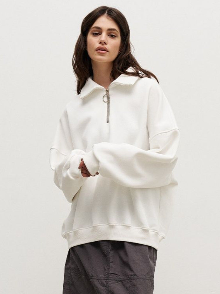 Women's Casual Zip-Up Hoodie & Loose Sweatshirt