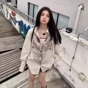 Women's Striped Print Loose Blouse