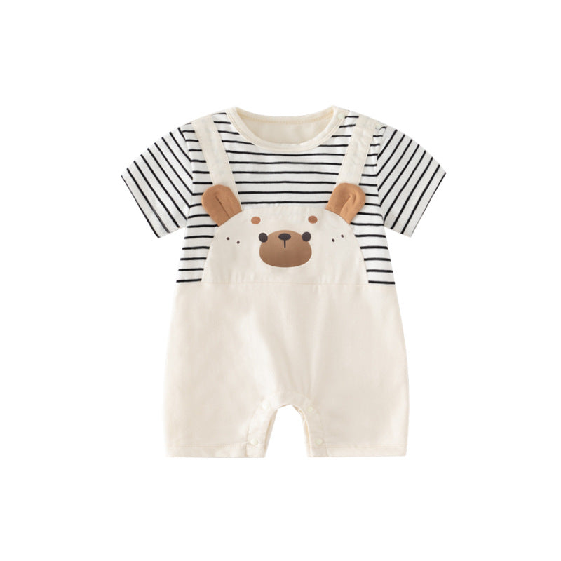 Summer Short-sleeve Baby Jumpsuit