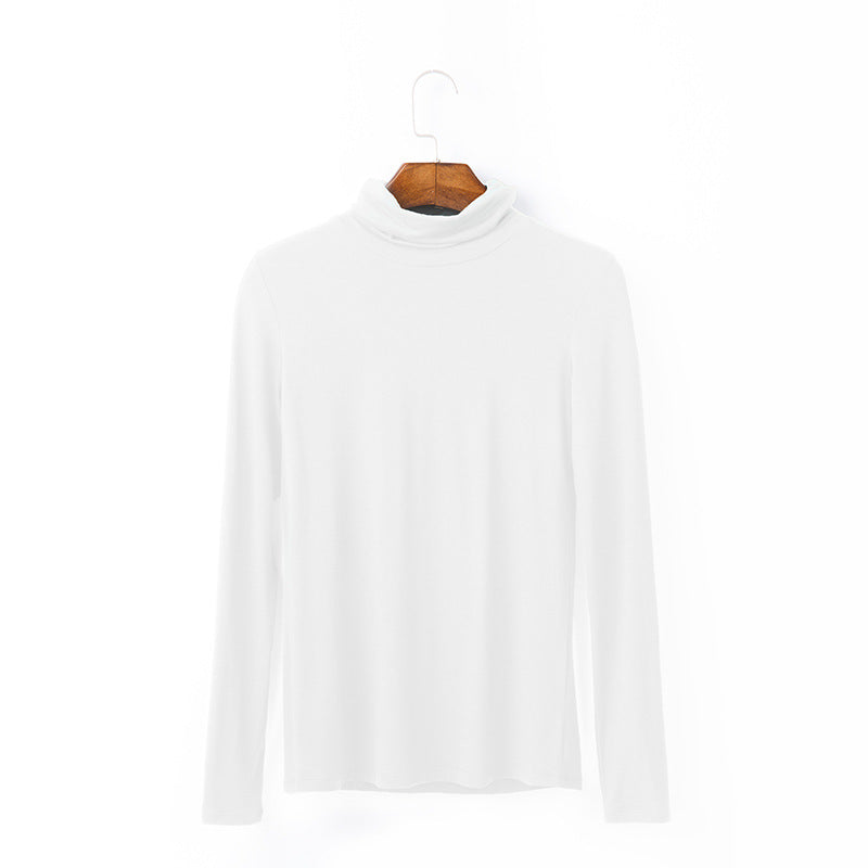 Women's Modal High Collar Long Sleeve T-Shirt