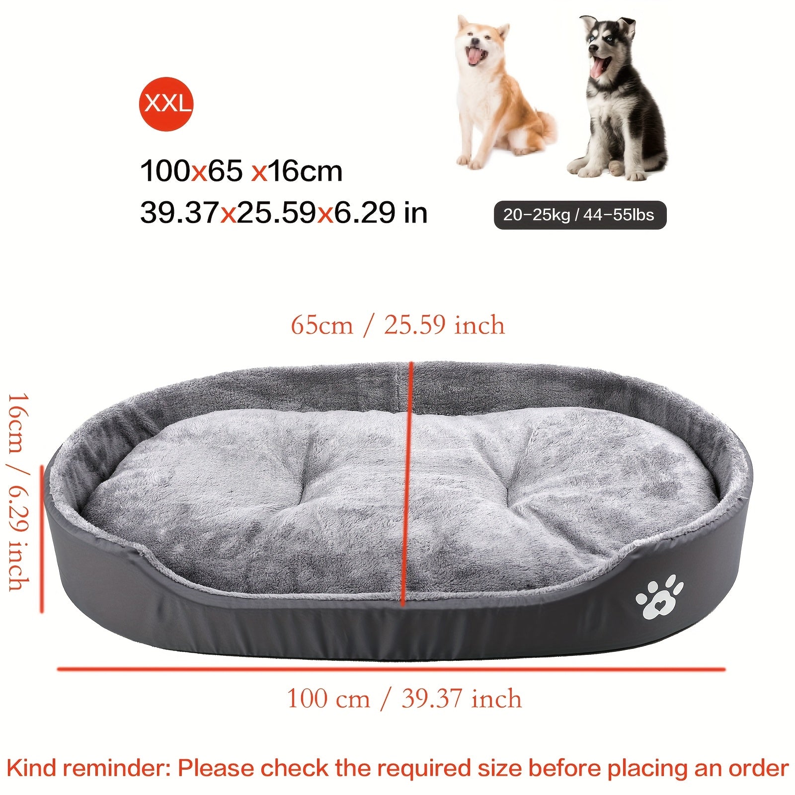 Oval Pet Bed With Enclosed Sides, Soft And Warm Polyester Fiber Dog/cat Bed, Ideal For Extra Small To Medium Dogs, Pre-assembled Comfortable Nest