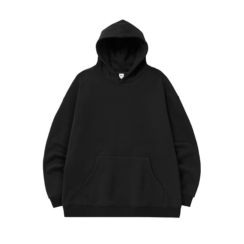 Cozy Fleece-Lined Hooded Sweatshirt Loose Casual Winter Top