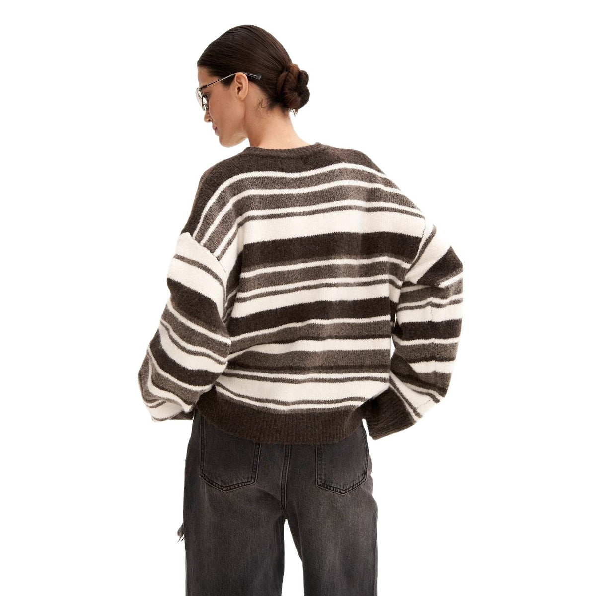 Women's Striped Color-block Sweater